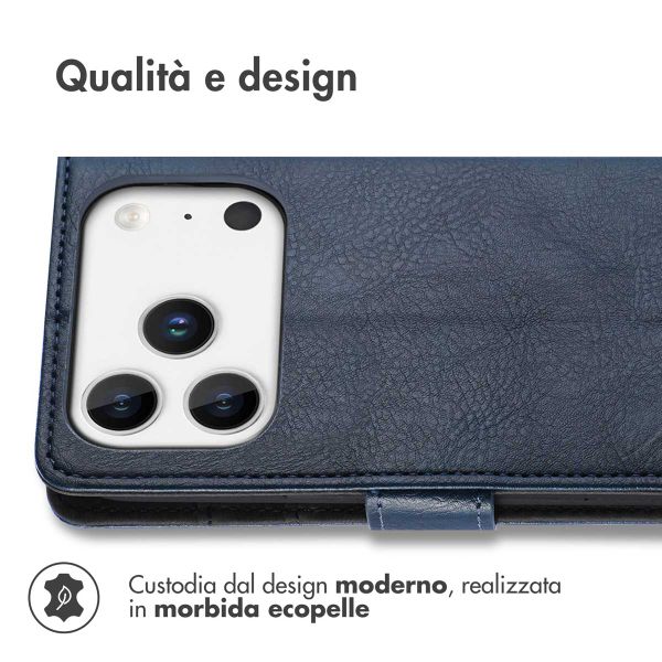 imoshion Cover a libro di Lusso Apple iPhone 17 Pro - Blu scuro