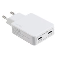 Accezz Caricabatterie GaN Ultra Slim - 2x USB-C - 65 W - Bianco