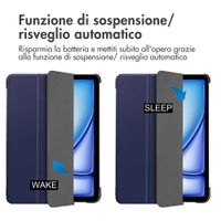 imoshion Cover a libro Trifold Apple iPad Air 13 pollici (2026) M4 / (2025) M3 / (2024) M2 - Blu scuro
