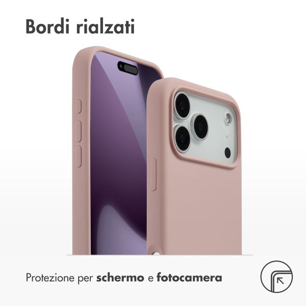 Accezz Cover in silicone liquido con MagSafe Apple iPhone 17 Pro Max - Rosa