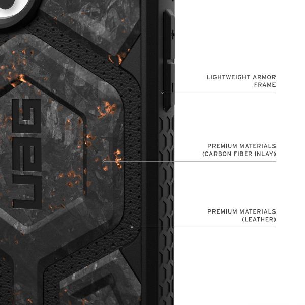 UAG Cover Posteriore Monarch Pro Apple iPhone 16 Pro Max - Forged Carbon
