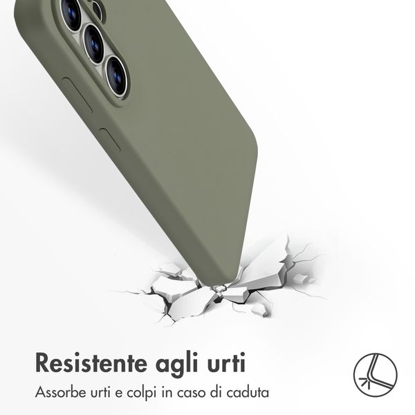 Accezz Cover in silicone liquido con MagSafe Samsung Galaxy S26 Ultra - Cooper Green