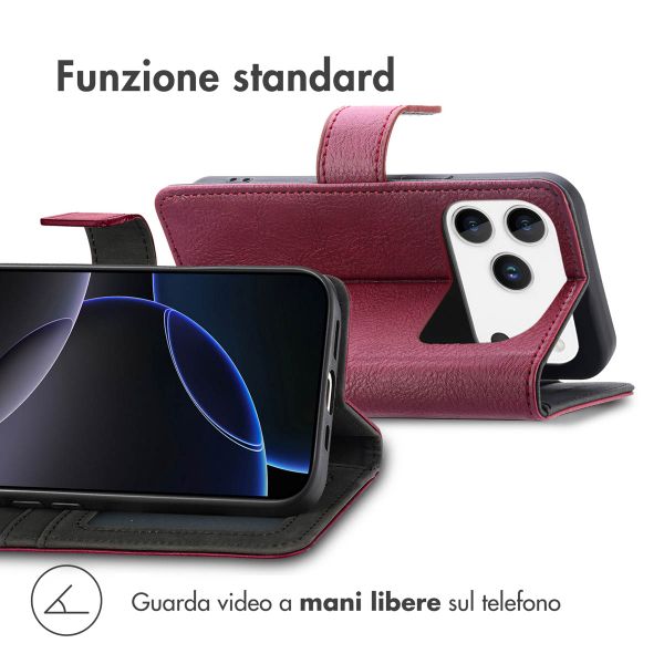imoshion Cover a libro di Lusso Apple iPhone 17 Pro - Bordeaux