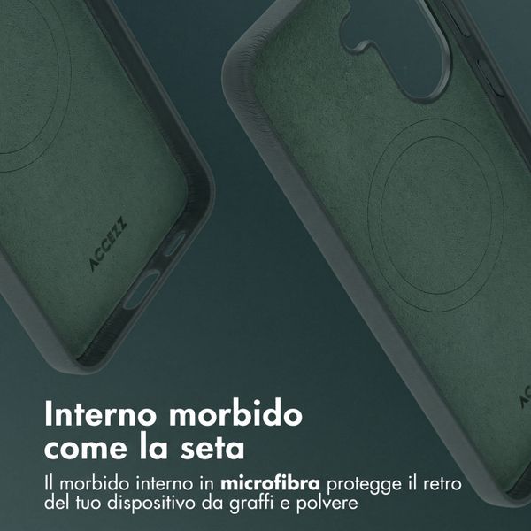 Accezz Cover in Pelle con MagSafe Samsung Galaxy A57 (5G) - Cedar Green