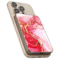 Selencia Vivid Powerbank 5.000 mAh - MagSafe e Qi - Desert Gold / Rosy Marble