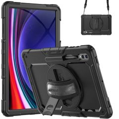 Accezz Cover Posteriore Resistente con tracolla Samsung Galaxy Tab S10 Ultra / Tab S9 Ultra - Nero