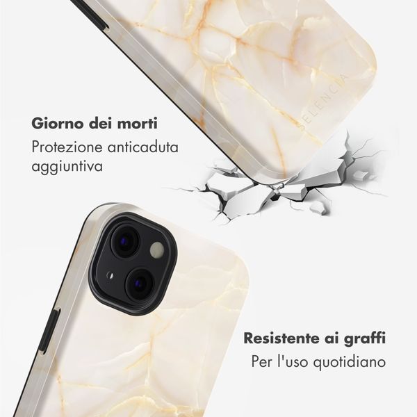Selencia Cover posteriore Vivid con MagSafe Apple iPhone 13 - Golden Beige Marble