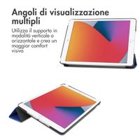 imoshion Cover a libro Trifold Apple iPad 9 (2021) 10.2 pollici / iPad 8 (2020) 10.2 pollici / iPad 7 (2019) 10.2 pollici - Cobalt Blue