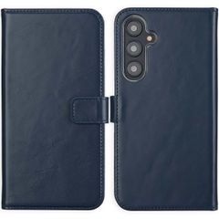 Selencia Cover a libro in vera pelle Samsung Galaxy S24 FE - Blu