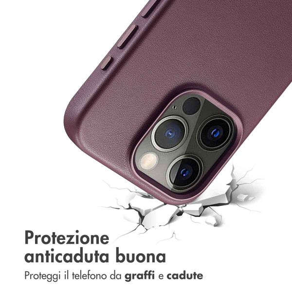 Accezz Cover in Pelle con MagSafe Apple iPhone 15 Pro - Heath Purple