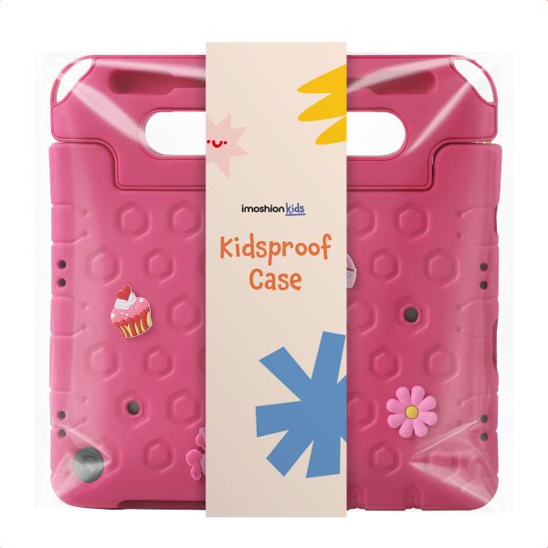 imoshion Cover per tablet a prova di bambino con bambole rimovibili Samsung Galaxy Tab A11 Plus / A9 Plus - Rosa