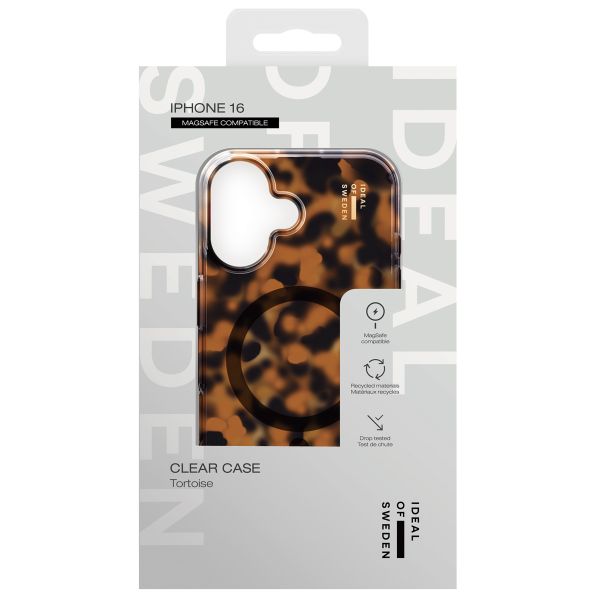 iDeal of Sweden Cover Trasparente con MagSafe Apple iPhone 16 - Tortoise
