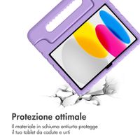 imoshion Cover Posteriore Kidsproof con Maniglia Apple iPad 11 (2025) 11 pollici A16 / iPad 10 (2022) 10.9 pollici - Lilla