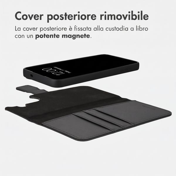 imoshion Cover a libro di lusso 2-in-1 rimovibile Samsung Galaxy S26 FE - Nero