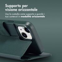 Accezz Cover in pelle 2 in 1 con MagSafe Apple iPhone 14 - Cedar Green