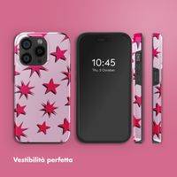 Selencia Cover posteriore Vivid con MagSafe Apple iPhone 15 Pro - Stars Rubine Red Light Pink