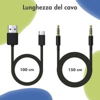 imoshion Cuffie wireless per bambini Dino LED Light - Limitatore di decibel - Con cavo AUX - Cobalt Blue / Lime