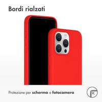Accezz Cover in silicone liquido con MagSafe Apple iPhone 15 Pro Max - Rosso