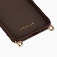 Selencia Cover posteriore Rivièra con MagSafe con ganci rimovibili Samsung Galaxy A36 / A56 - Choco Brown