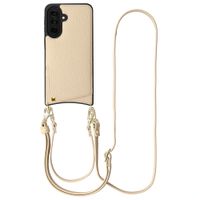 Selencia Cover per telefono Nova con cordino e portacarte Samsung Galaxy A37 (5G) - Beige