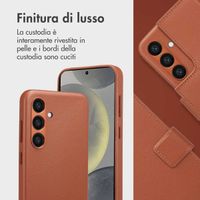 Accezz Cover in pelle 2 in 1 con MagSafe Samsung Galaxy S24 - Sienna Brown