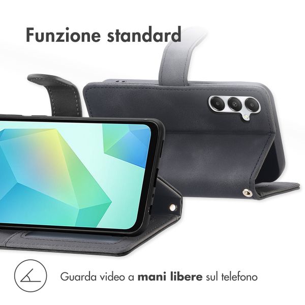 imoshion Cover a libro con Cordino Samsung Galaxy A15 (5G/4G) - Nero