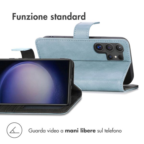 imoshion Cover a libro di Lusso Samsung Galaxy S24 Ultra - Azzurro