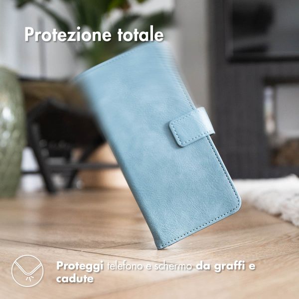 imoshion Cover a libro di Lusso Apple iPhone 12 (Pro) - Azzurro