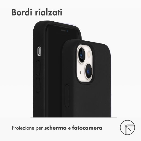 Accezz Cover in silicone liquido con MagSafe Apple iPhone 13 Mini - Nero