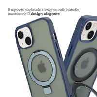 Accezz Cover con anello e supporto con MagSafe Apple iPhone 14 - Blu