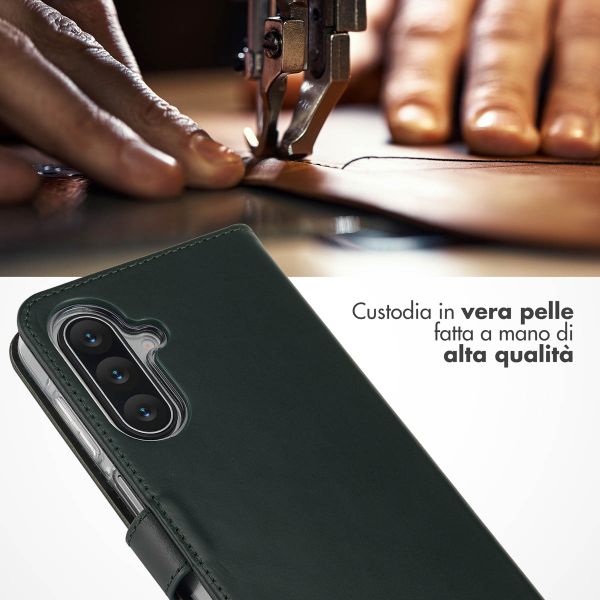Selencia Cover a libro in vera pelle Samsung Galaxy A17 (5G) / (4G) - Verde