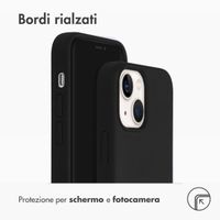 Accezz Cover in silicone liquido con MagSafe Apple iPhone 13 Mini - Nero