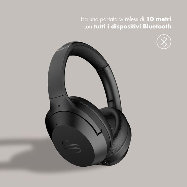 Selencia Cuffie wireless Urban Play - Cancellazione attiva del rumore - Con cover - Midnight Black
