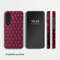 Selencia Cover Posteriore Vivid Samsung Galaxy S26 - Happy Dots Burgundy