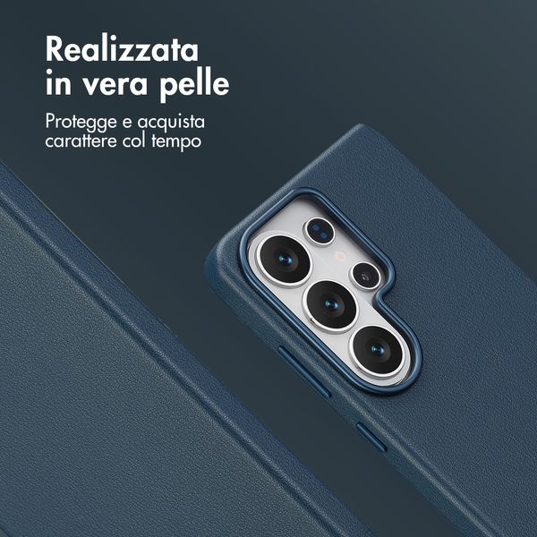 Accezz Cover in Pelle con MagSafe Samsung Galaxy S26 Ultra - Nightfall Blue