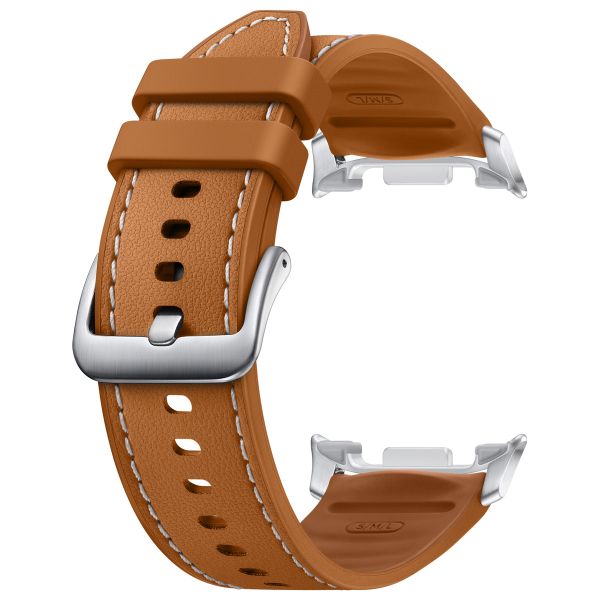Samsung Cinturino Original Hybrid in pelle vegana Samsung Galaxy Watch 8 (40/44mm) / Classic (46mm) - Camel