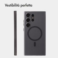 Accezz Cover Lite con MagSafe | Fluted | Samsung Galaxy S24 Ultra - Grigio