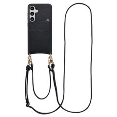 Selencia Cover per telefono Nova con cordino e portacarte Samsung Galaxy S25 / S24 - Nero