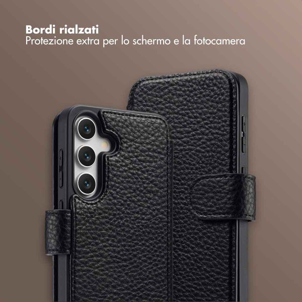 Selencia Cover Riva con MagSafe e cordino Samsung Galaxy S25 / S24 - Nero