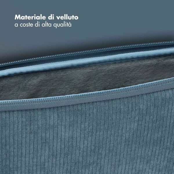 Selencia Cover per laptop in velluto a coste 15-16 pollici - Sleeve per laptop - Slate Blue