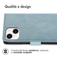 imoshion Cover a libro di Lusso Apple iPhone 14 / 13 - Azzurro