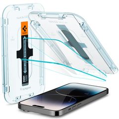 Spigen Vetro temperato GLAStR EZ Fit, confezione da 2 + Applicatore Apple iPhone 14 Pro