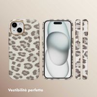 Selencia Cover Sabi Stampa pantera con MagSafe Apple iPhone 15 - Soft Ivory