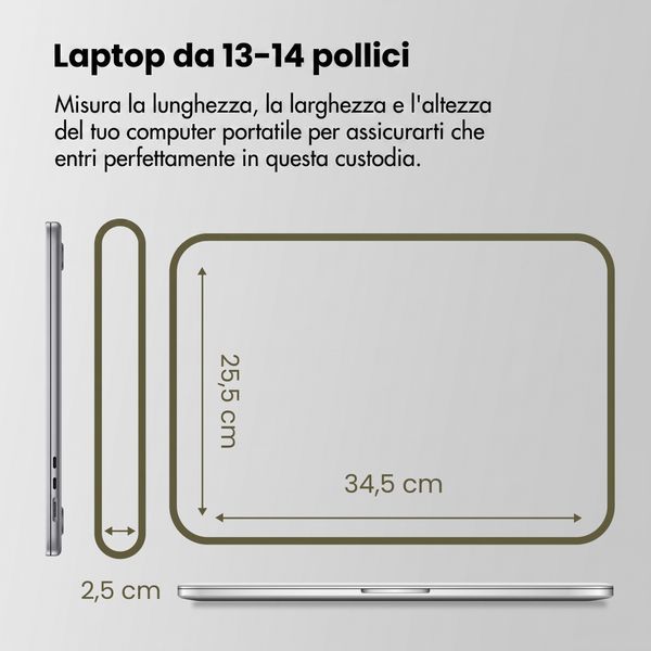 Accezz Custodia per laptop 13-14 pollici - Blu