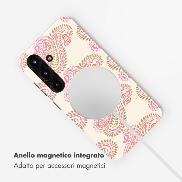 Selencia Cover posteriore Vivid con MagSafe Samsung Galaxy S25 - Paisley Blush