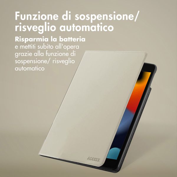 Accezz Cover Tablet Classica Apple iPad 9 (2021) 10.2 pollici / iPad 8 (2020) 10.2 pollici / iPad 7 (2019) 10.2 pollici - Greige