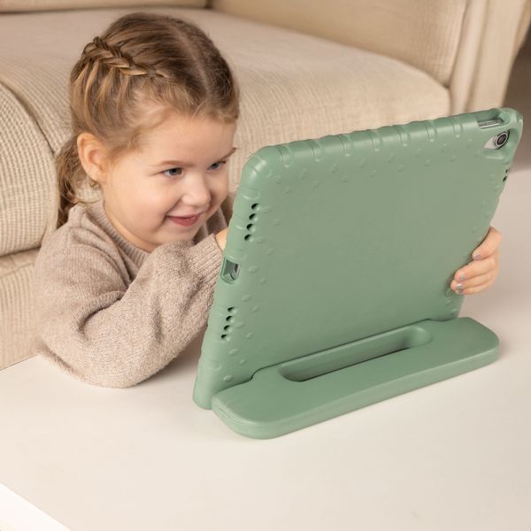 imoshion Cover Posteriore Kidsproof con Maniglia Samsung Galaxy Tab S11 / S9 11.0 pollici / S10 Lite / S10 FE / S9 FE 10.9 pollici - Olive Green