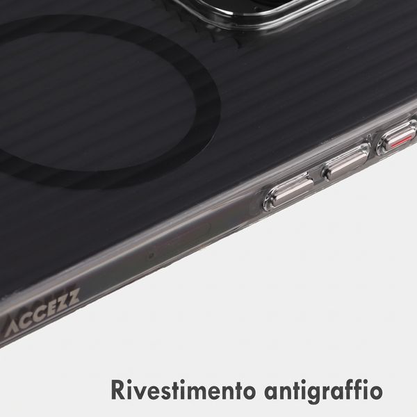 Accezz Cover Lite con MagSafe | Fluted | Apple iPhone 16 Pro Max - Nero