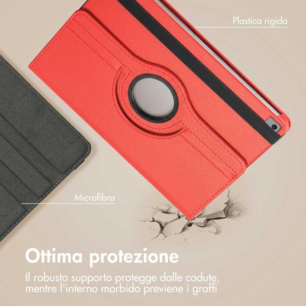imoshion Cover Girevole a 360° Apple iPad 9 (2021) 10.2 pollici / iPad 8 (2020) 10.2 pollici / iPad 7 (2019) 10.2 pollici - Rosso