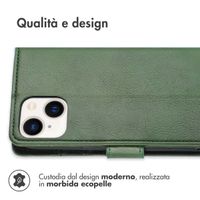 imoshion Cover a libro di Lusso Apple iPhone 14 / 13 - Verde